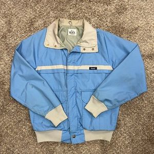 Vintage woolrich jacket womens medium blue bomber made in usa‎